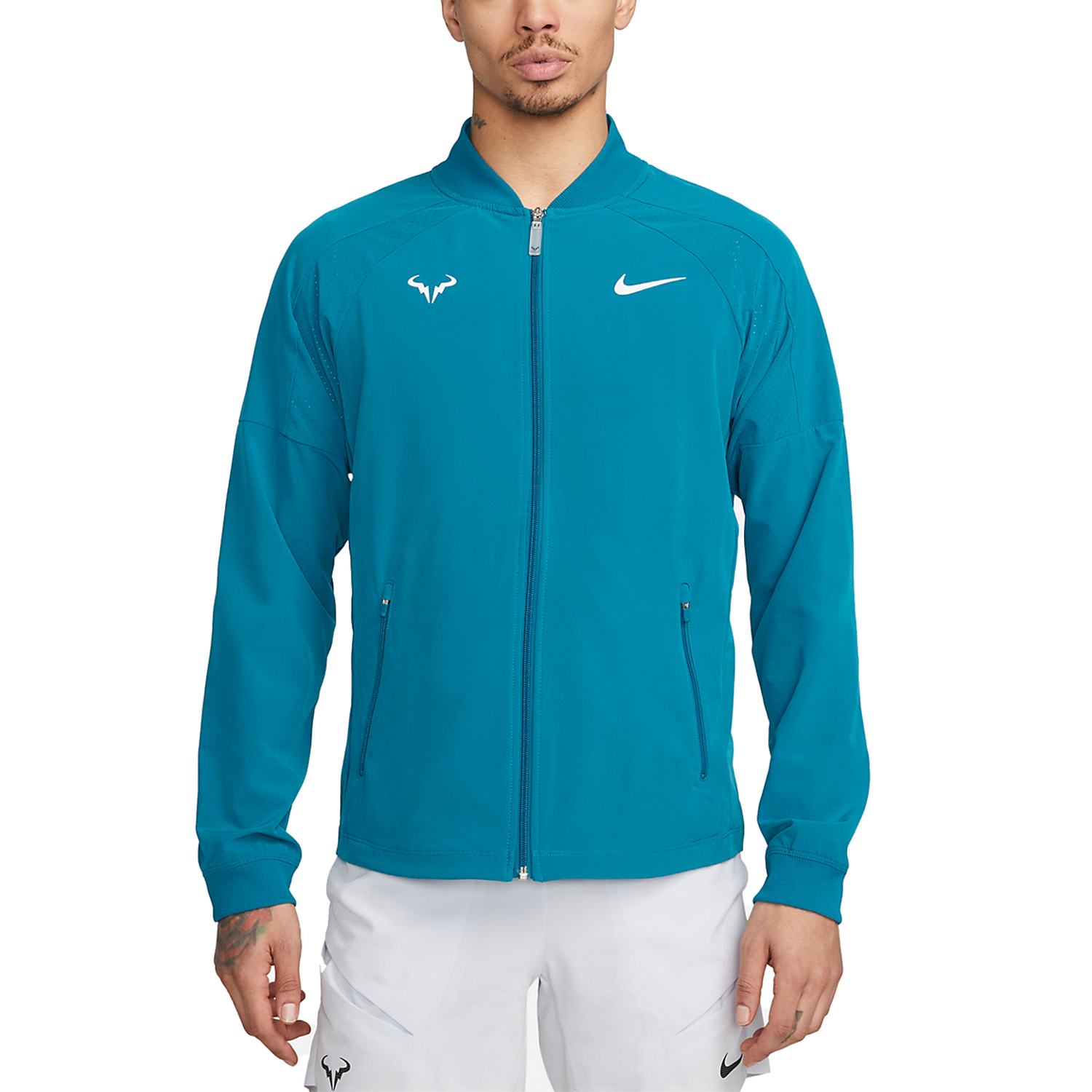 Nike Dri-FIT Rafa Men's Tennis Jacket - Green Abyss/White