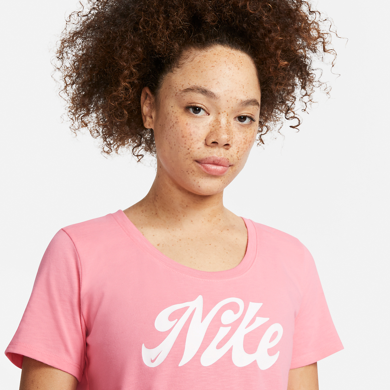 Nike Script Camiseta de Tenis Mujer - Chalk/White