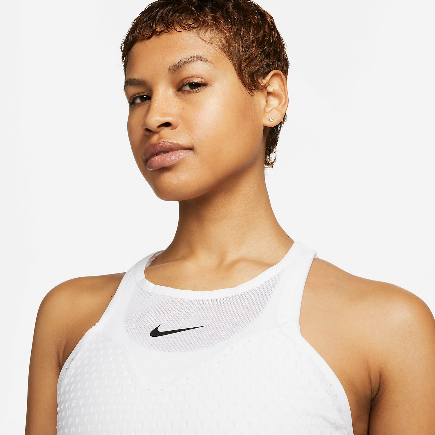 Nike Dri-FIT Slam Women's Tennis Tank - White/Black