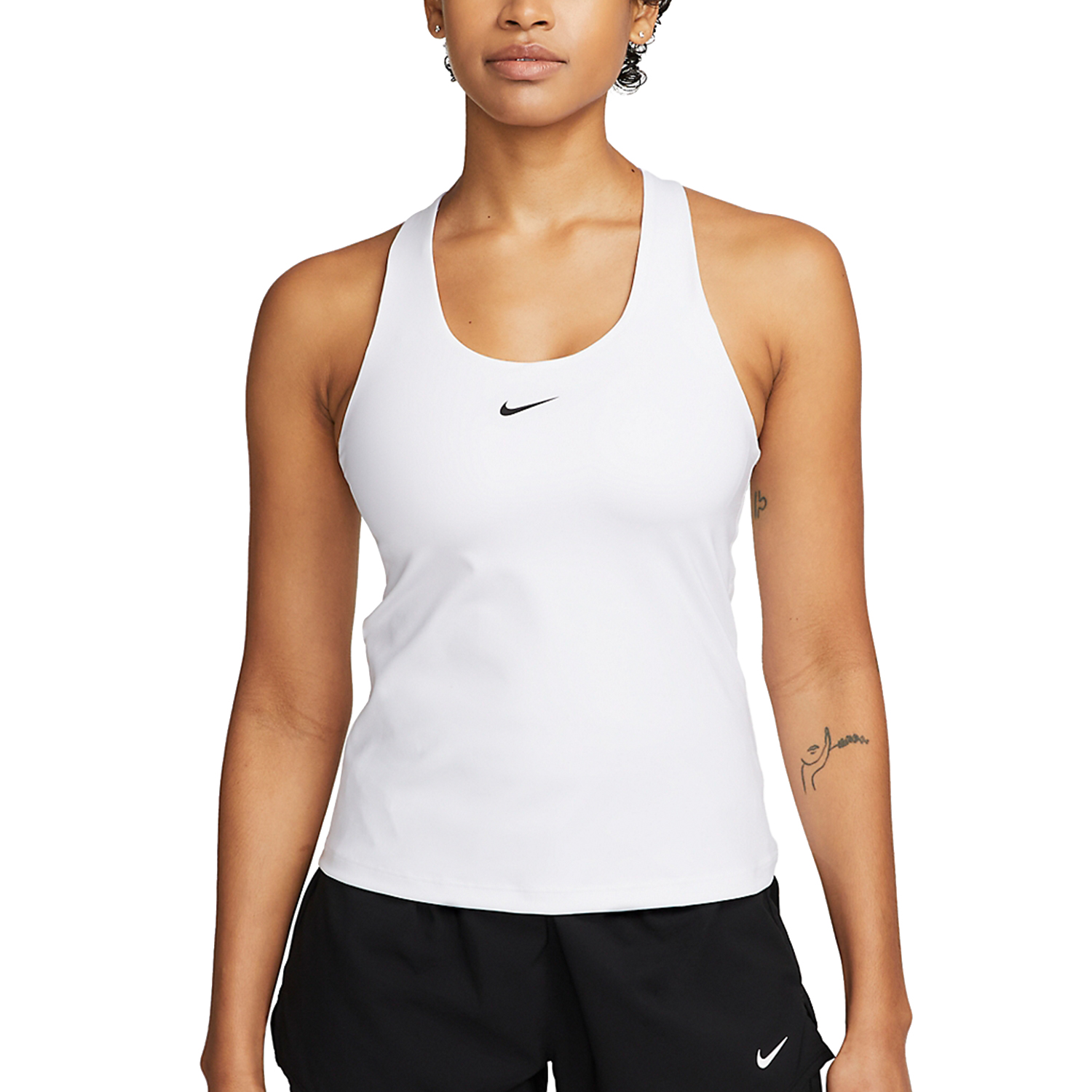 Nike Dri-FIT Swoosh Tank - White/Stone Mauve/Black