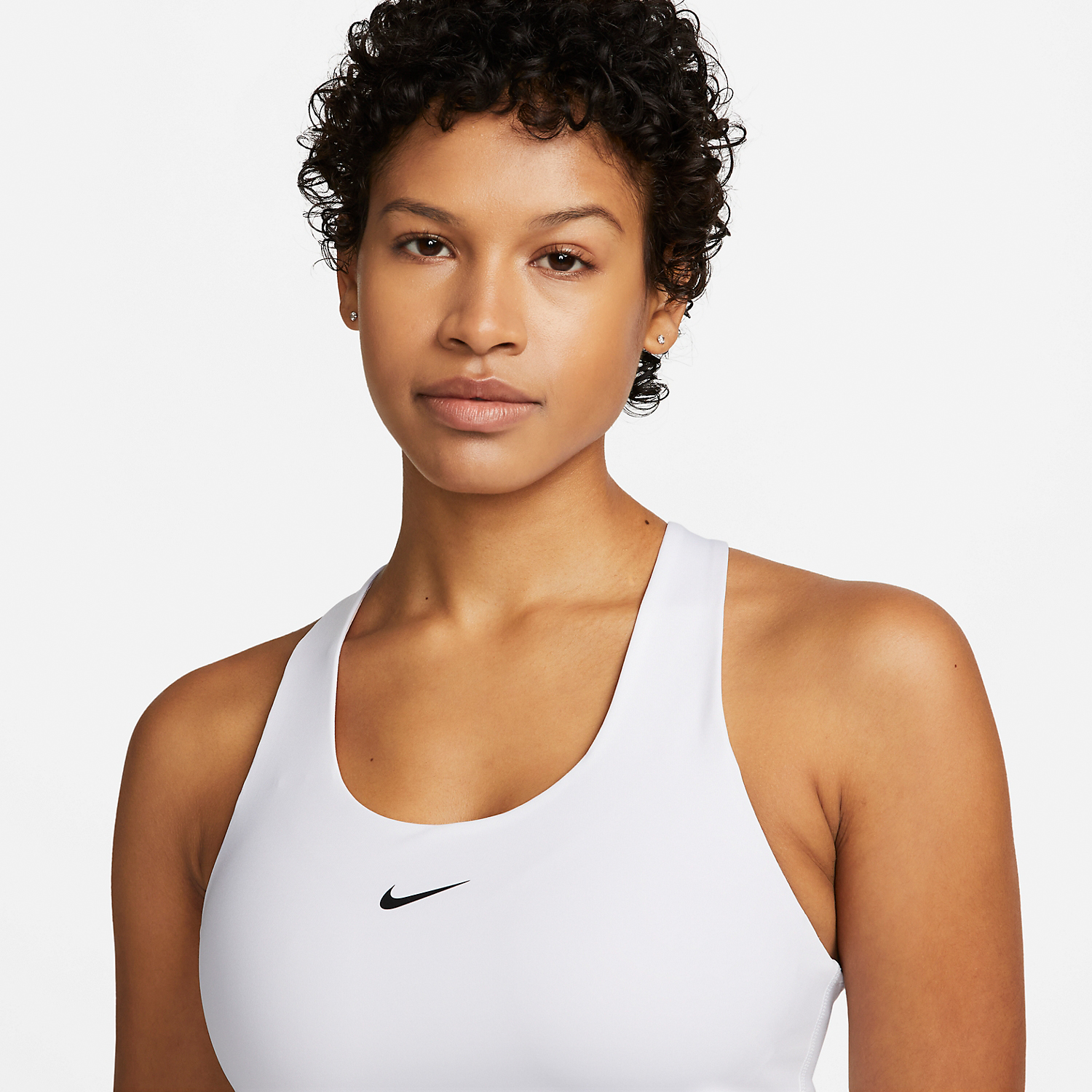 Nike Dri-FIT Swoosh Women's Tennis Tank - White/Stone Mauve/Black