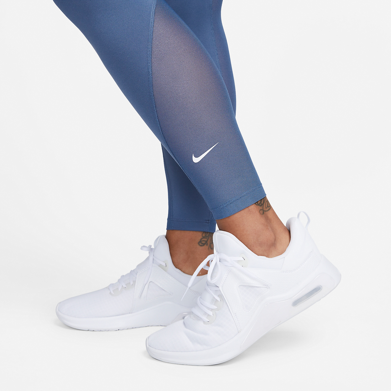 Nike One Mid Rise 7/8 Tights - Diffused Blue/White