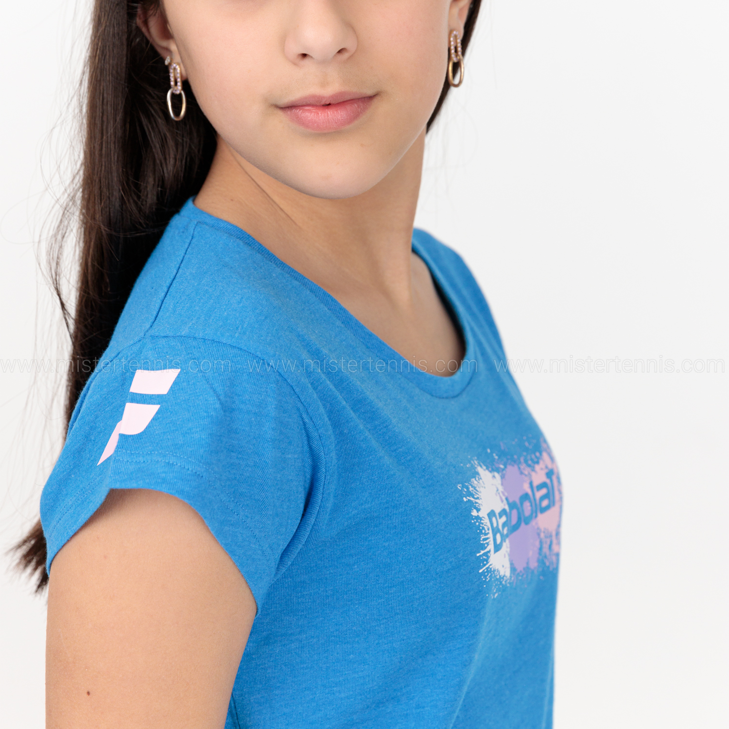 Babolat Exercise T-Shirt Girl - French Blue Heather