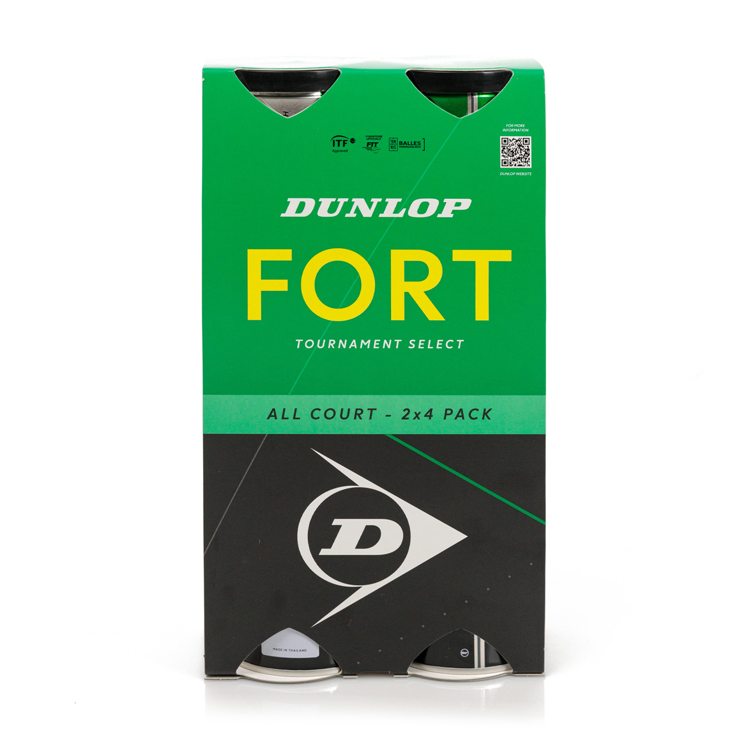 Dunlop Fort All Court - Pack of 2 x 4 Ball Can