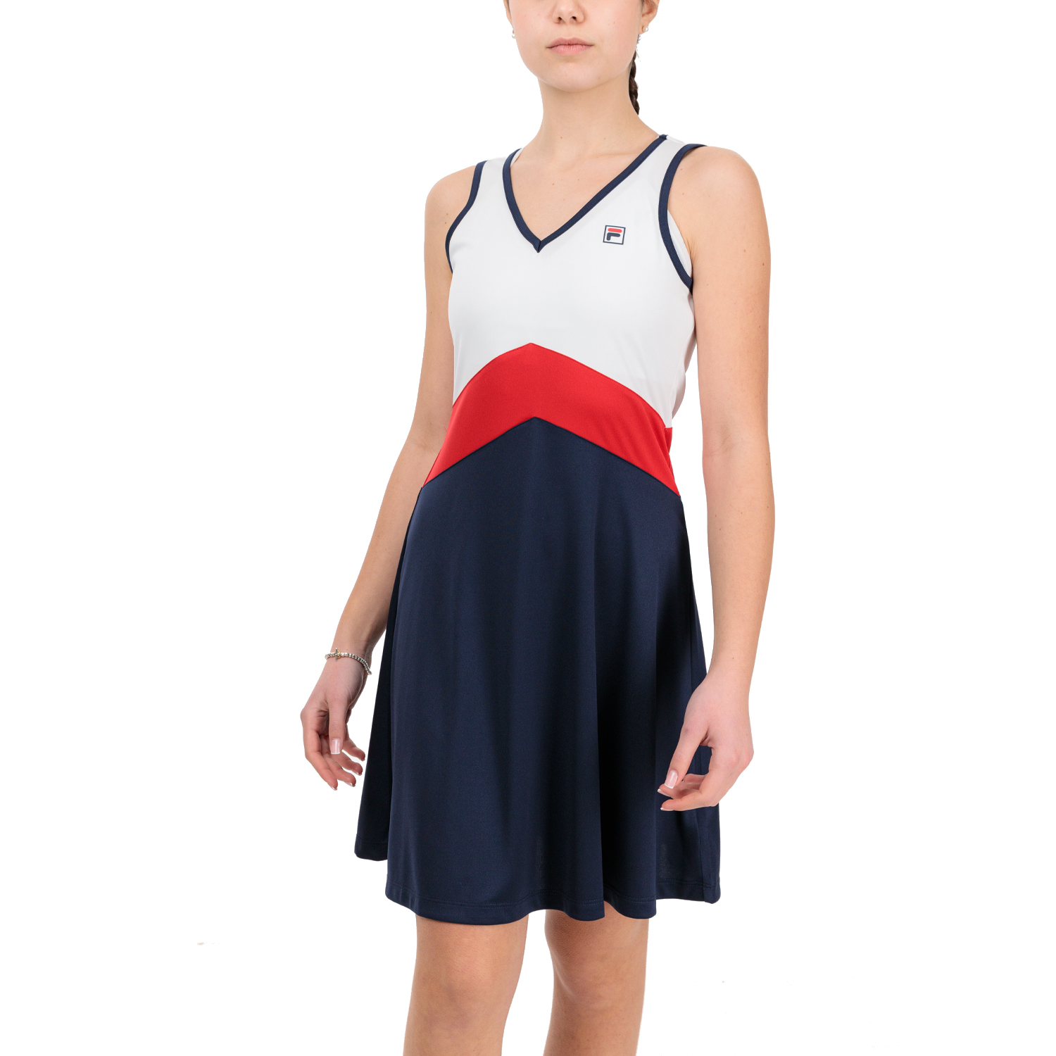 Fila Gloria Vestido - White/Navy