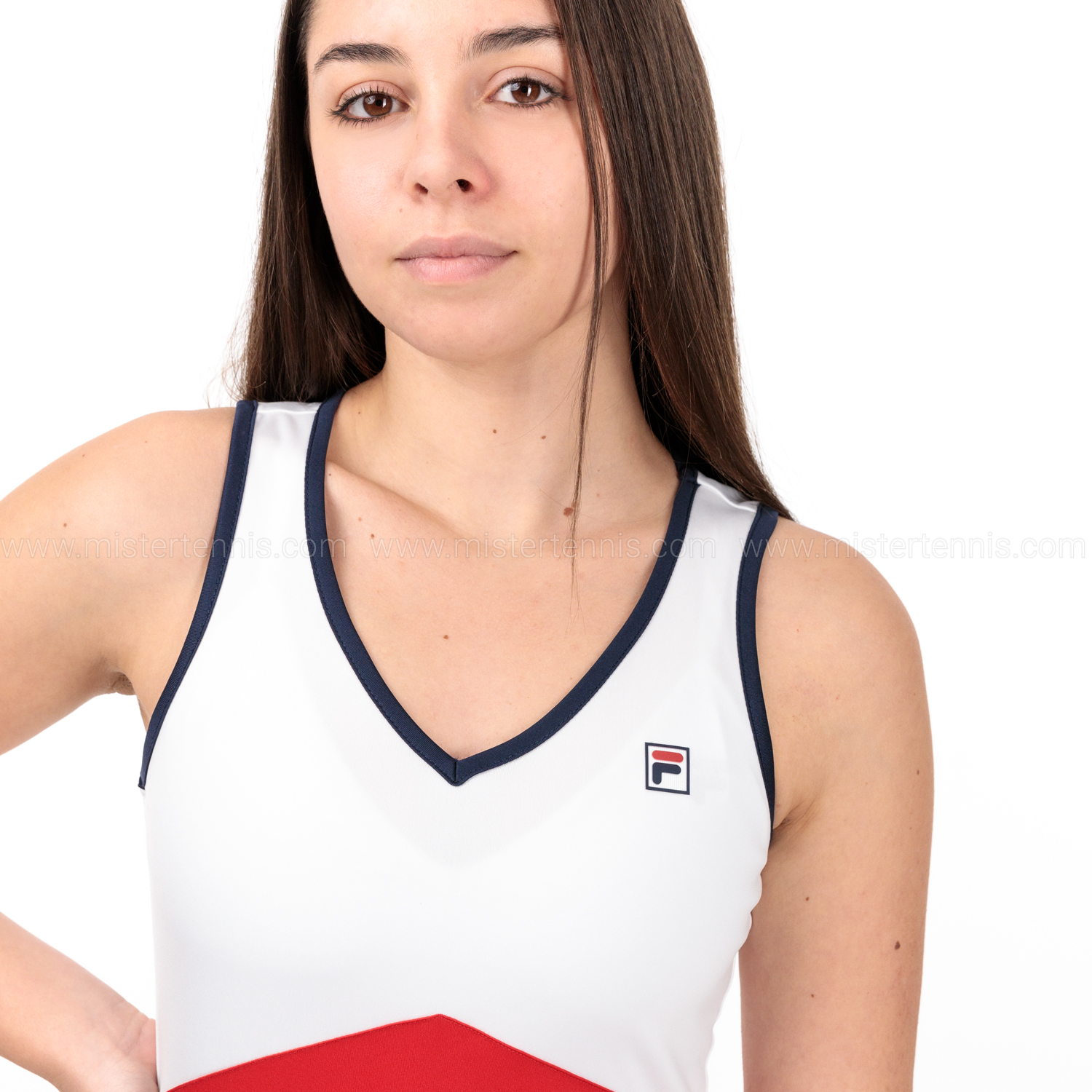 Fila Gloria Vestido - White/Red