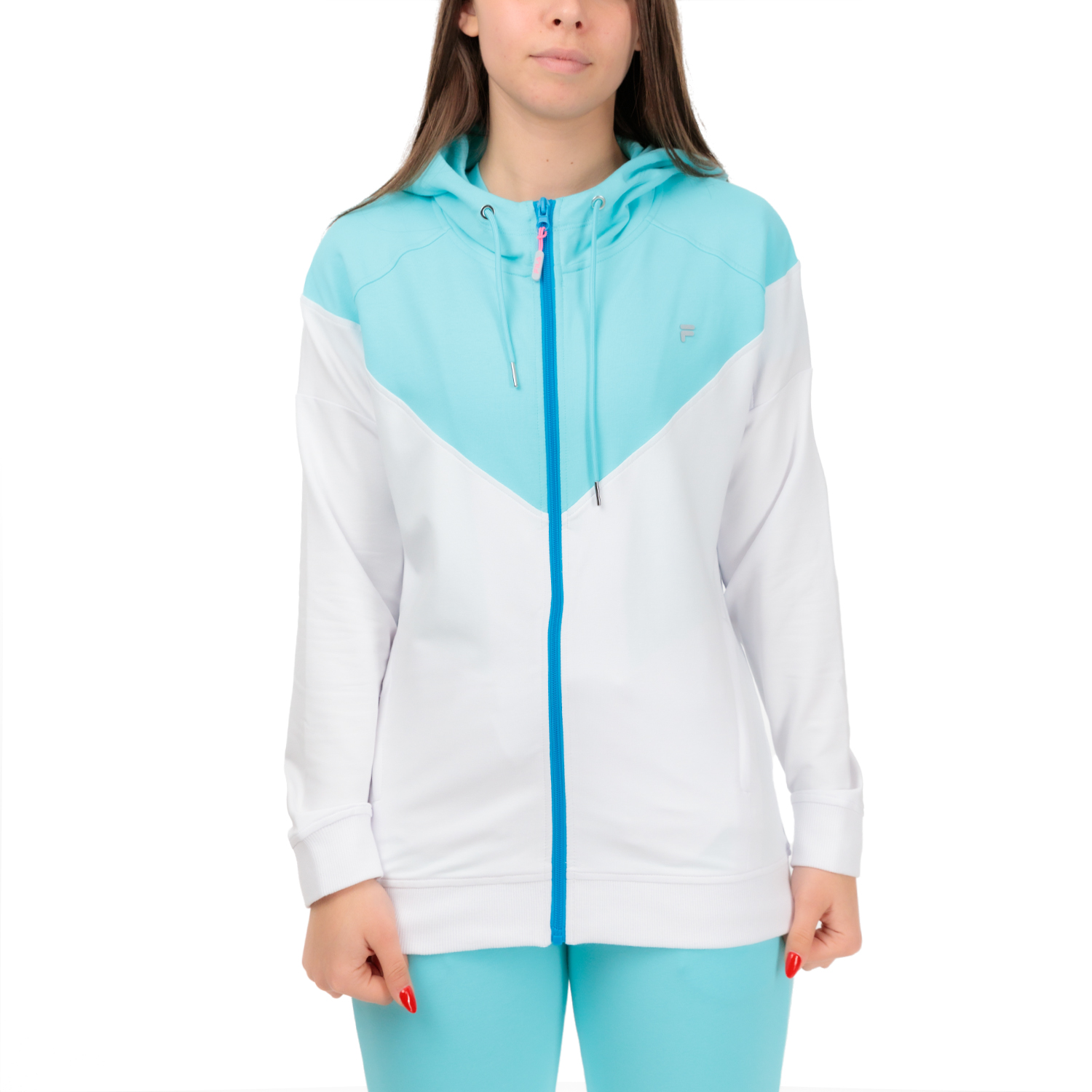 Fila Xenia Sudadera - White/Blue Radiance