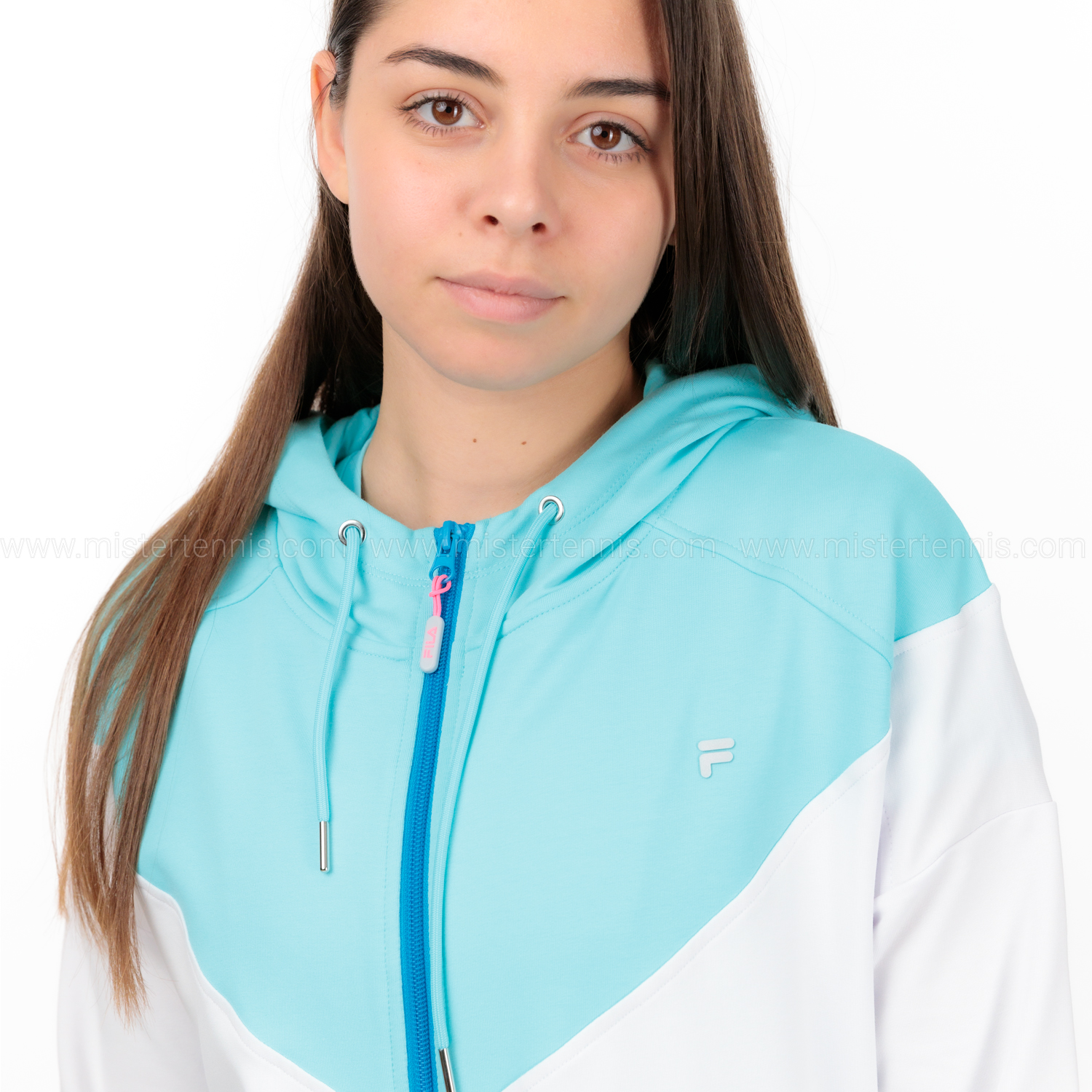 Fila Xenia Sudadera - White/Blue Radiance