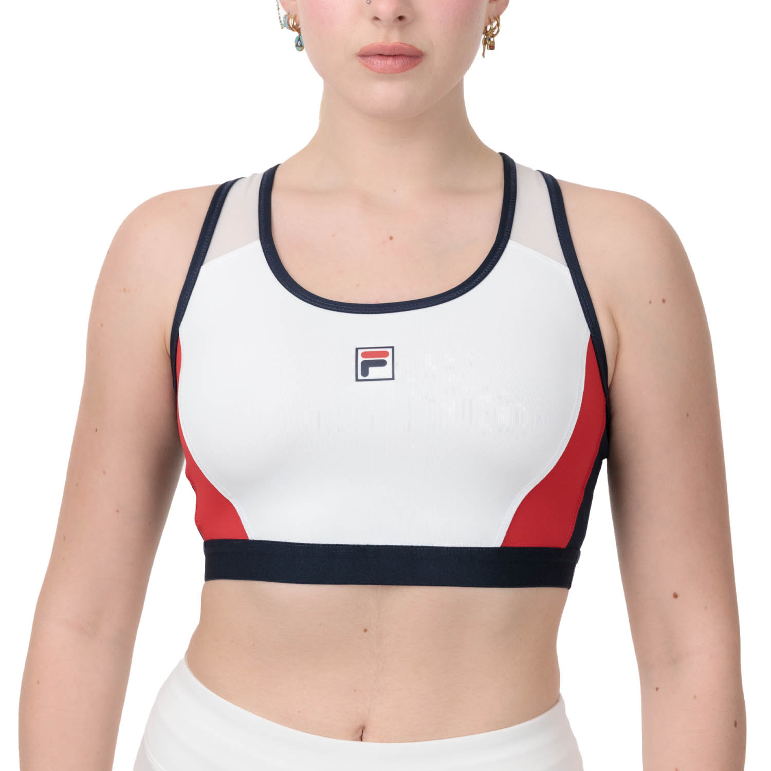 Fila Yuna Reggiseno Sportivo - White/Navy