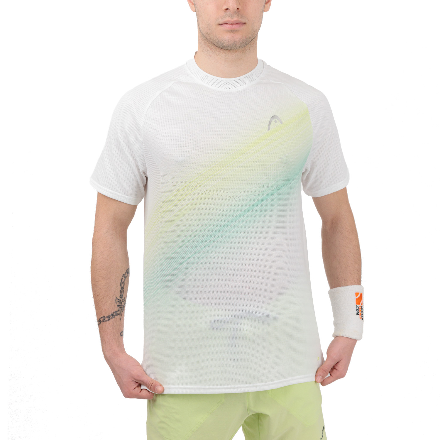 HEAD Slice Maglietta Tecnica Da Uomo Per Tennis – Traspirante E Asciugatura Rapida – Girocollo, Inserti A Rete Sul Retro