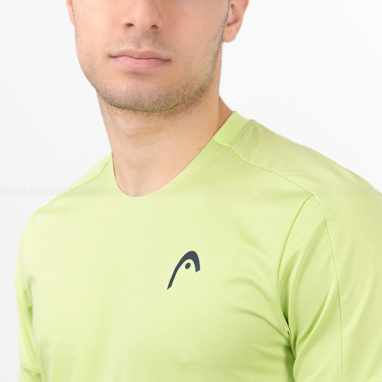 Head Play Tech Logo Camiseta de Padel Hombre - Grey/Light Green