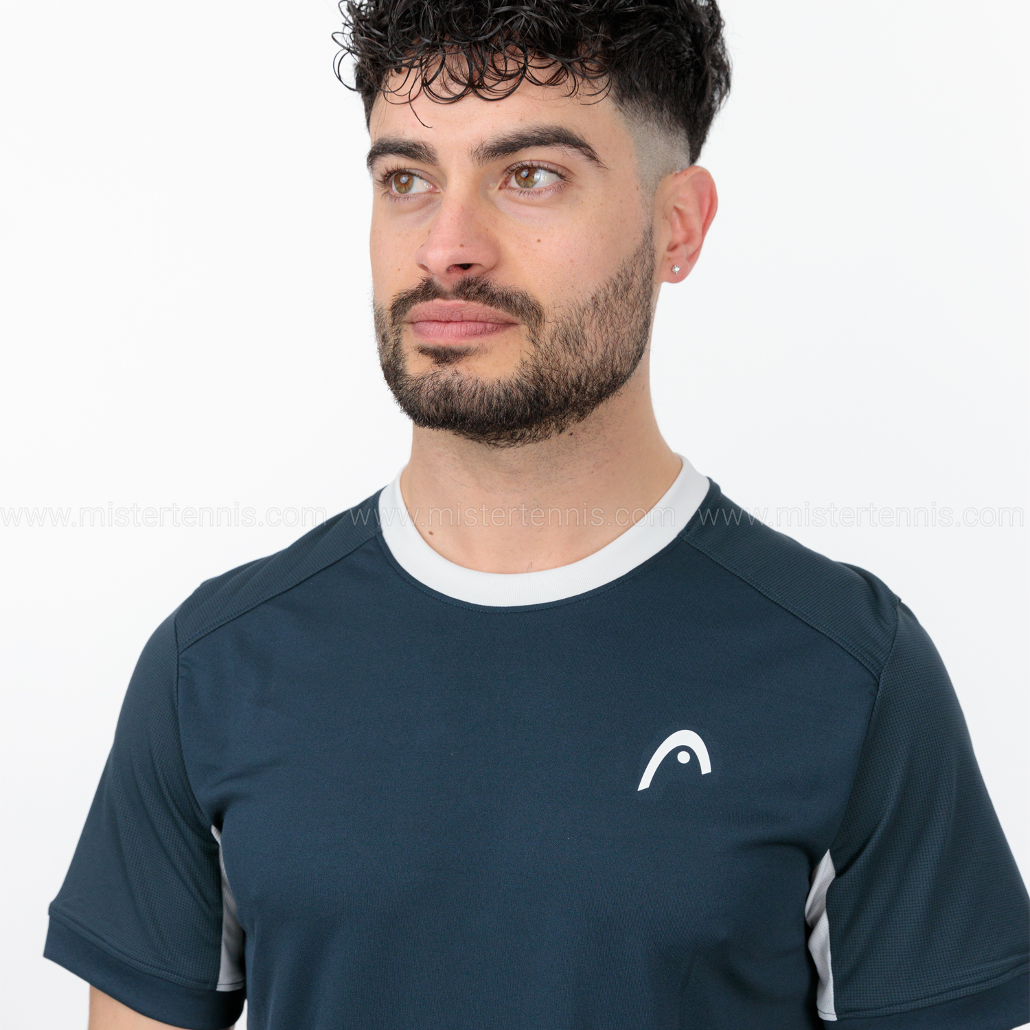 Head Slice Logo T-Shirt - Navy