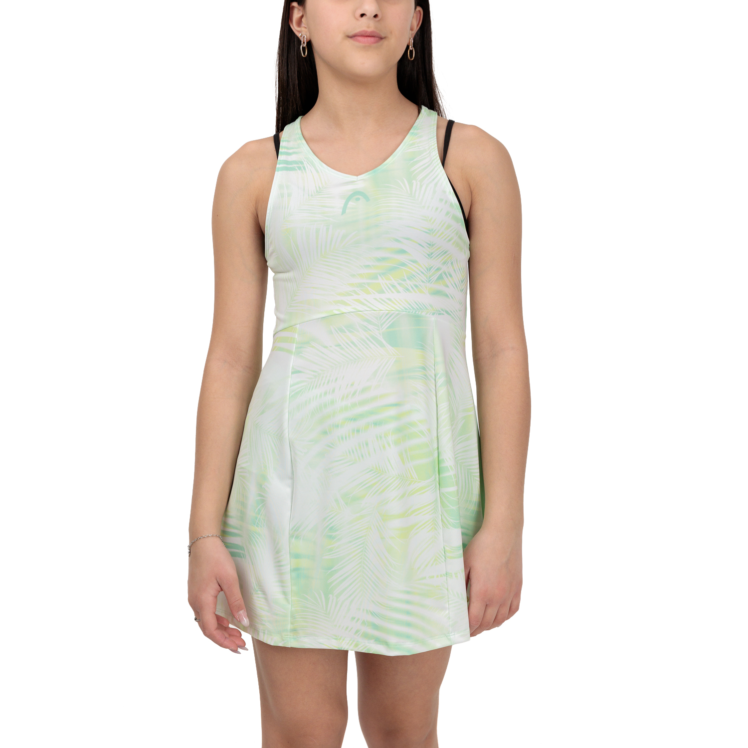 Head Spirit Logo Dress Girl - Pastel Green/Print Vision W