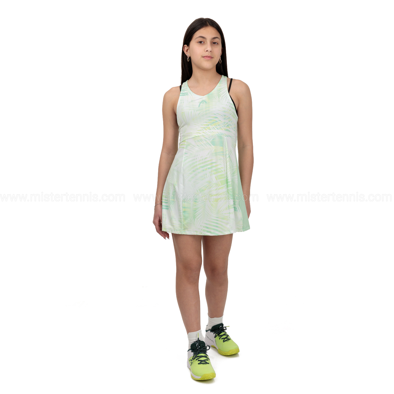 Head Spirit Logo Dress Girl - Pastel Green/Print Vision W