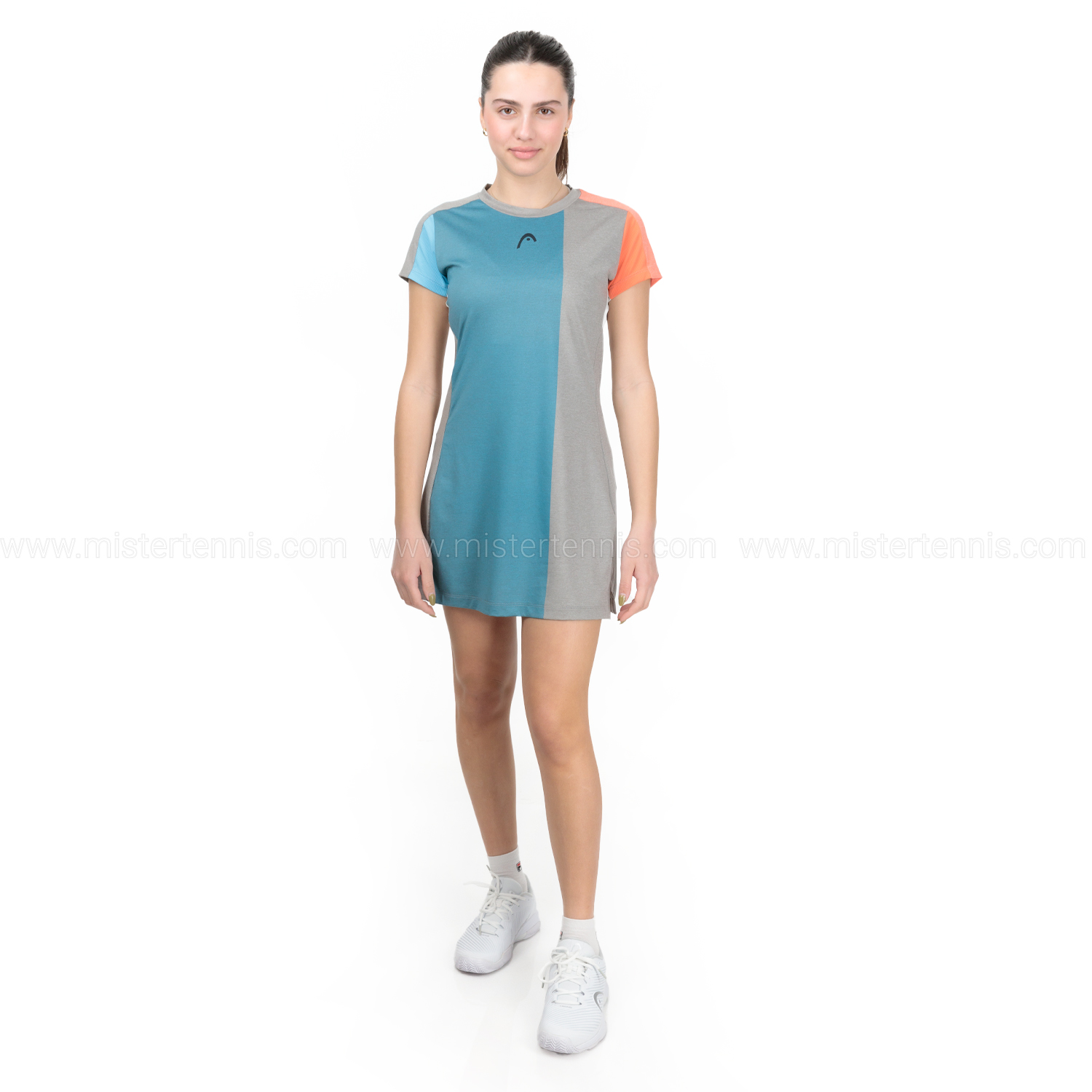 Head Tech Vestido - Grey/Electric Blue