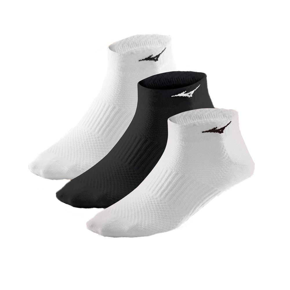 Mizuno Drylite Training x 3 Socks - White/Black