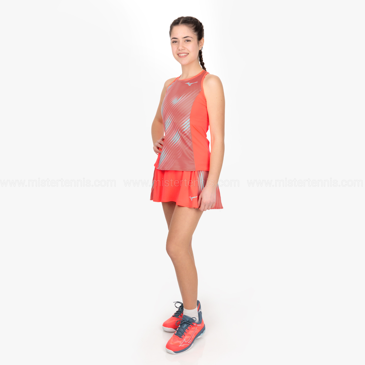 Mizuno Printed Top - Fierry Coral