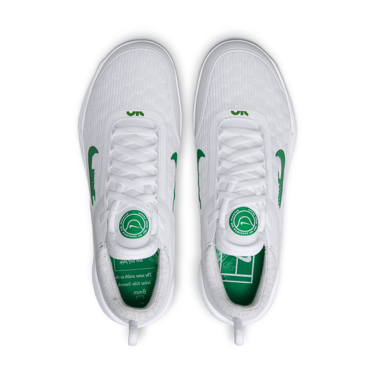 Nike Court Zoom NXT HC Men's Tennis Shoes - White/Kelly Green