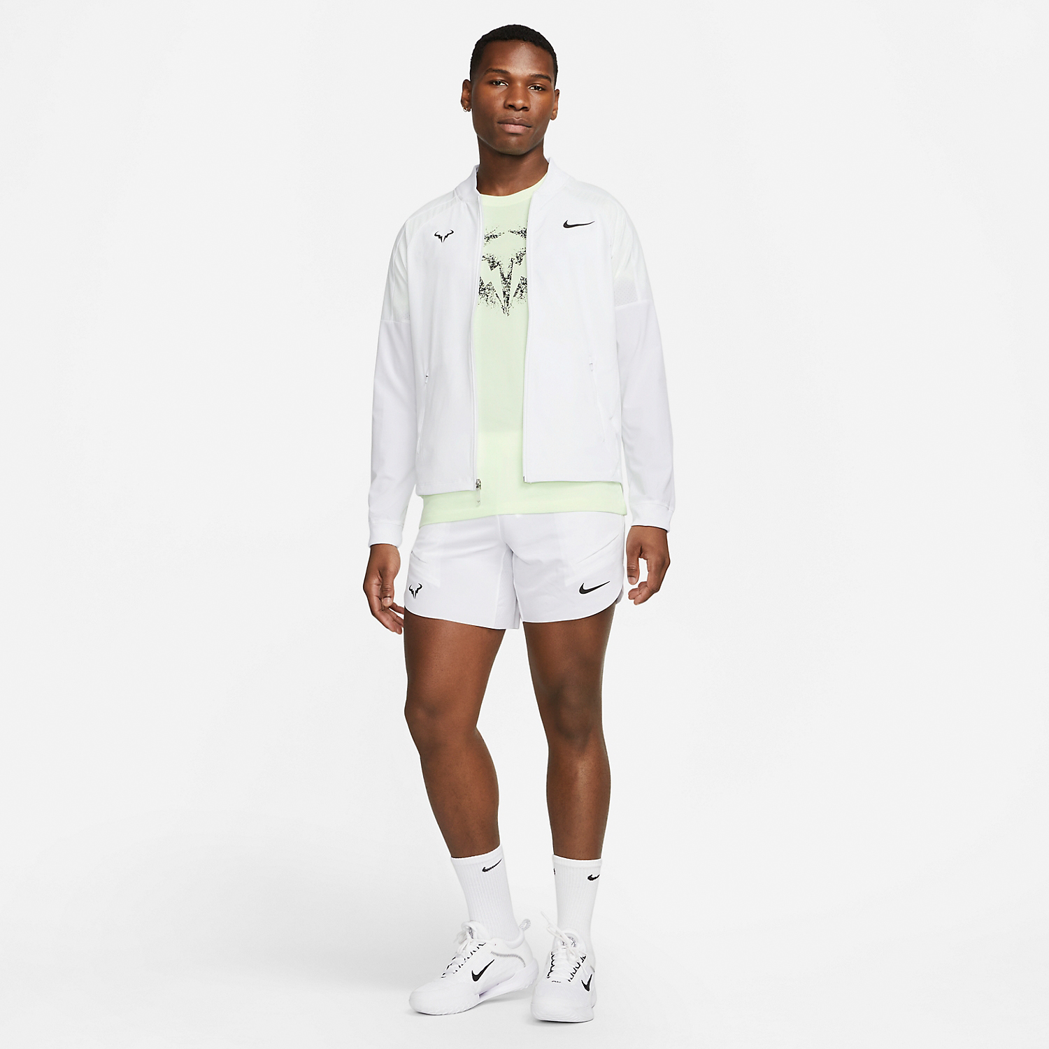 Nike Dri-FIT Rafa Men's Tennis Jacket - White/Black