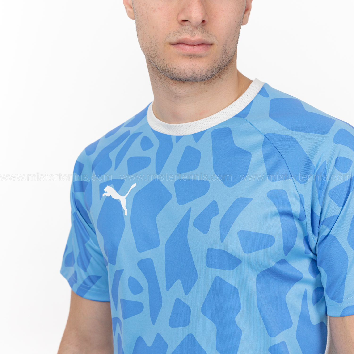 Puma TeamLIGA Graphic Mens Padel T-Shirt - Blue