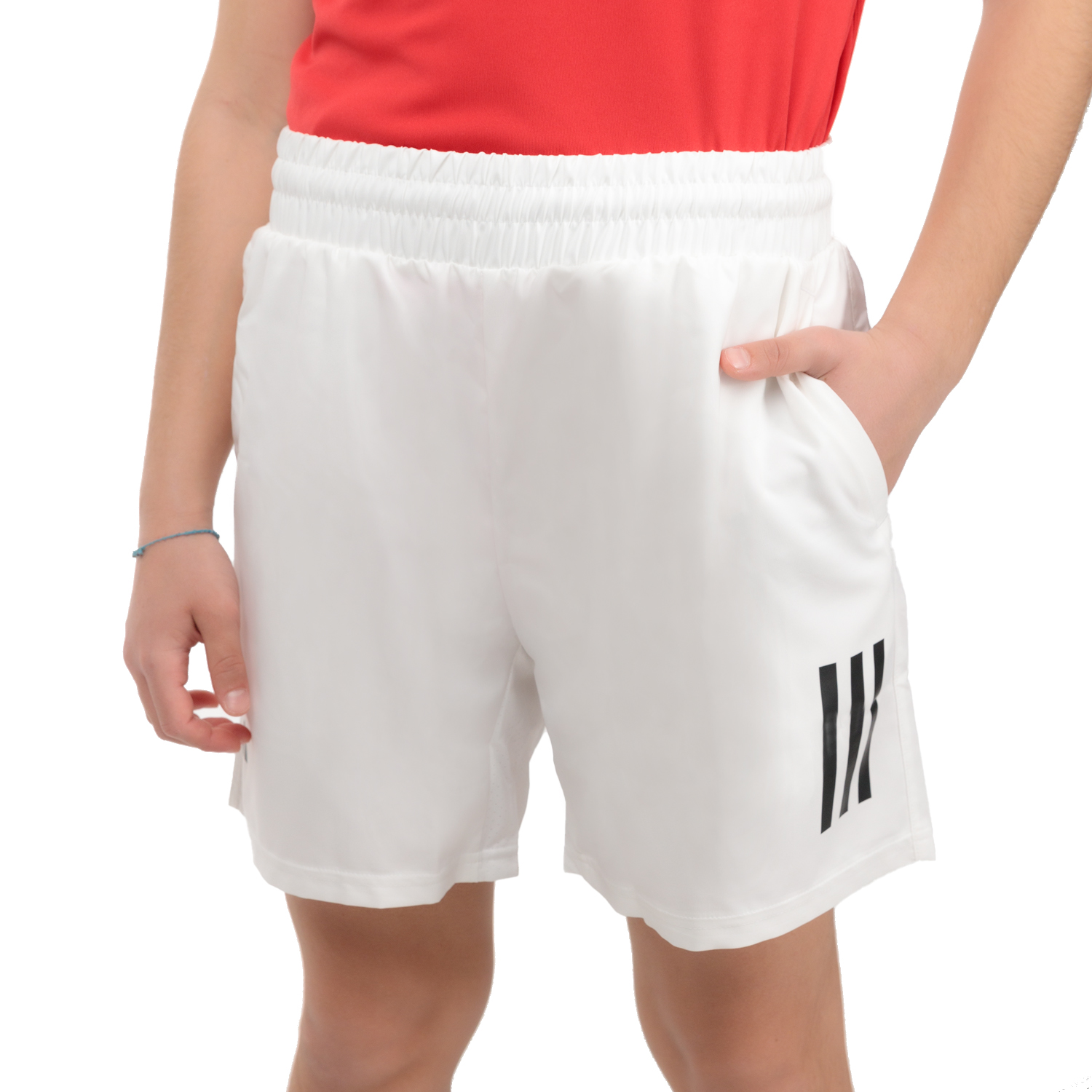 adidas Club 3 Stripes 4in Shorts Niño - White