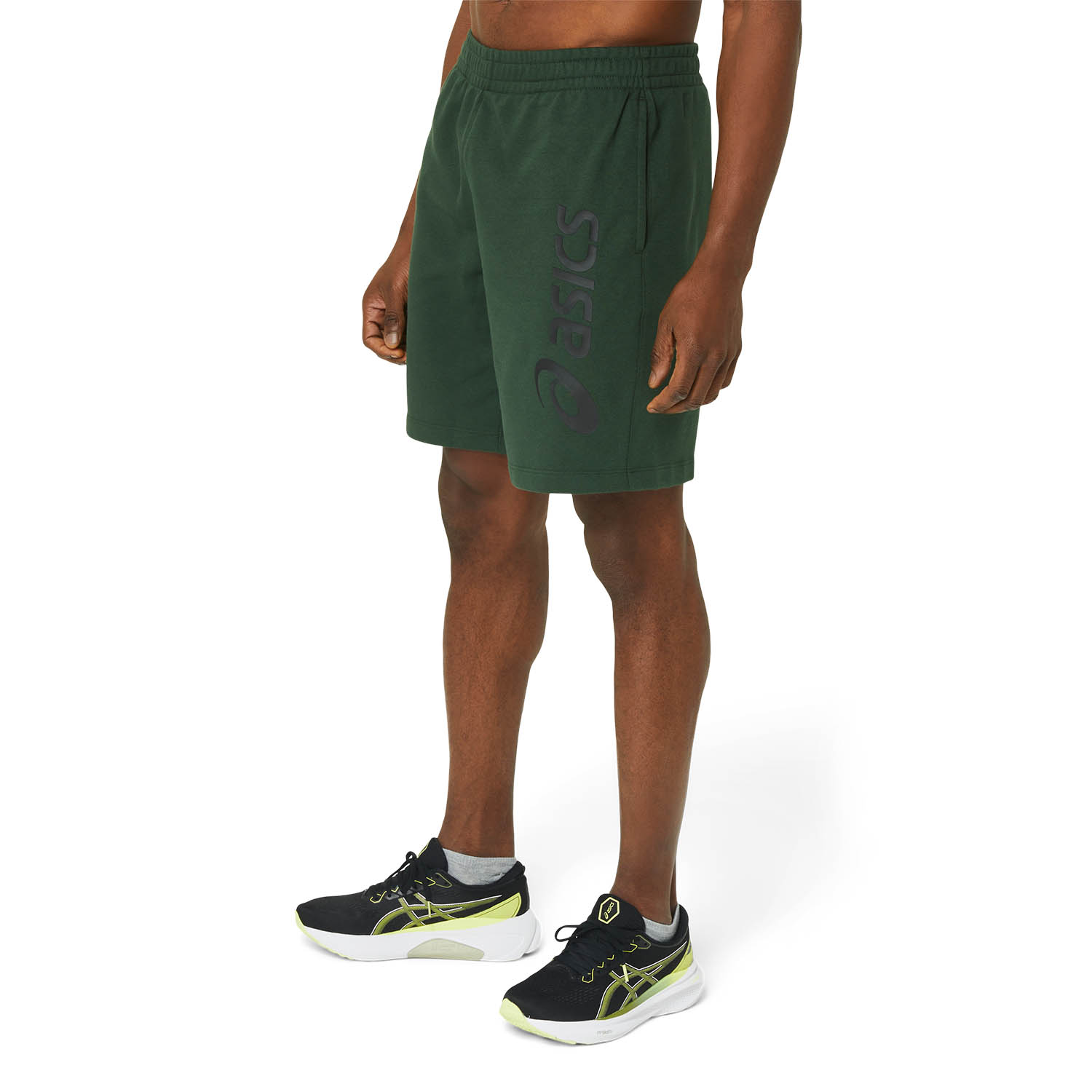 Asics Big Logo 9in Shorts - Rain Forest/Performance Black