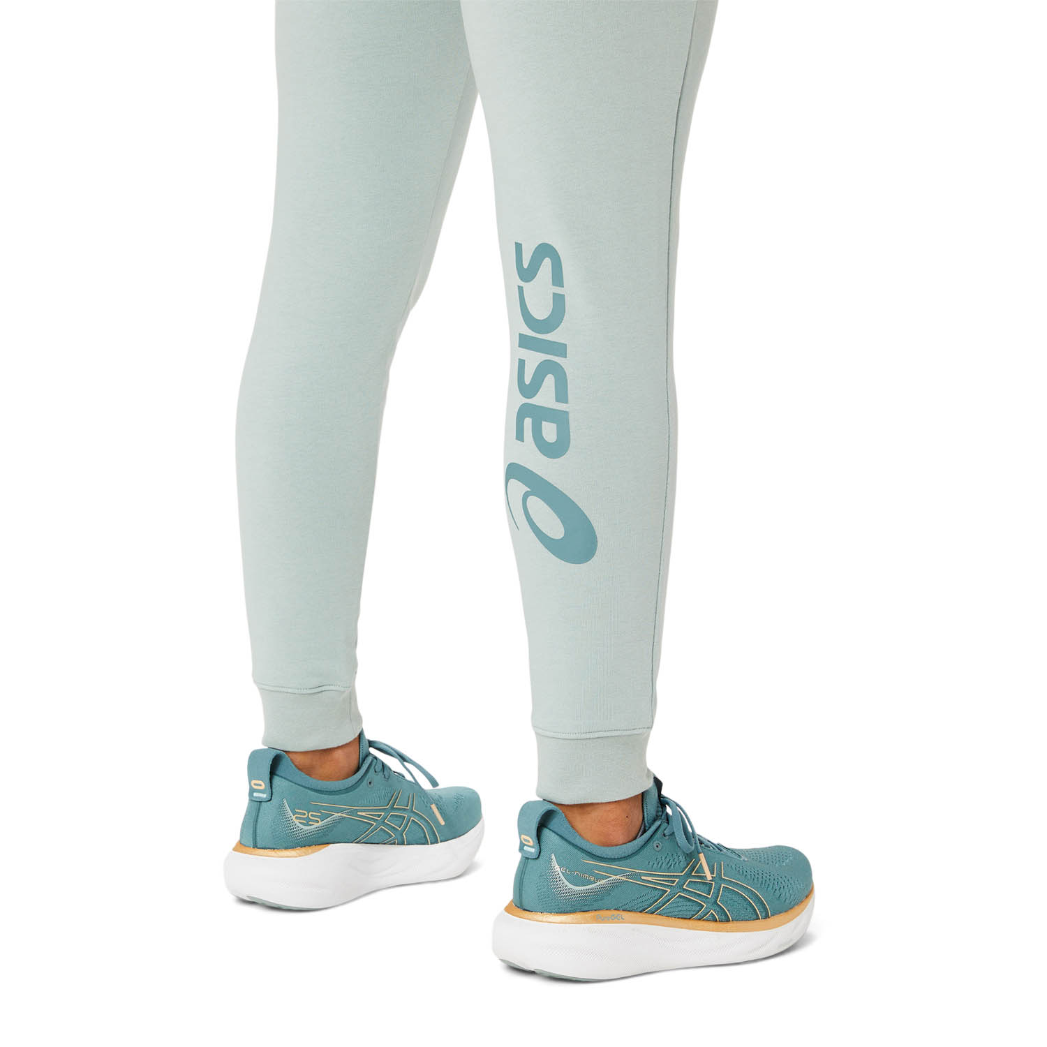 Asics Big Logo Pantaloni - Ocean Haze/Foggy Teal