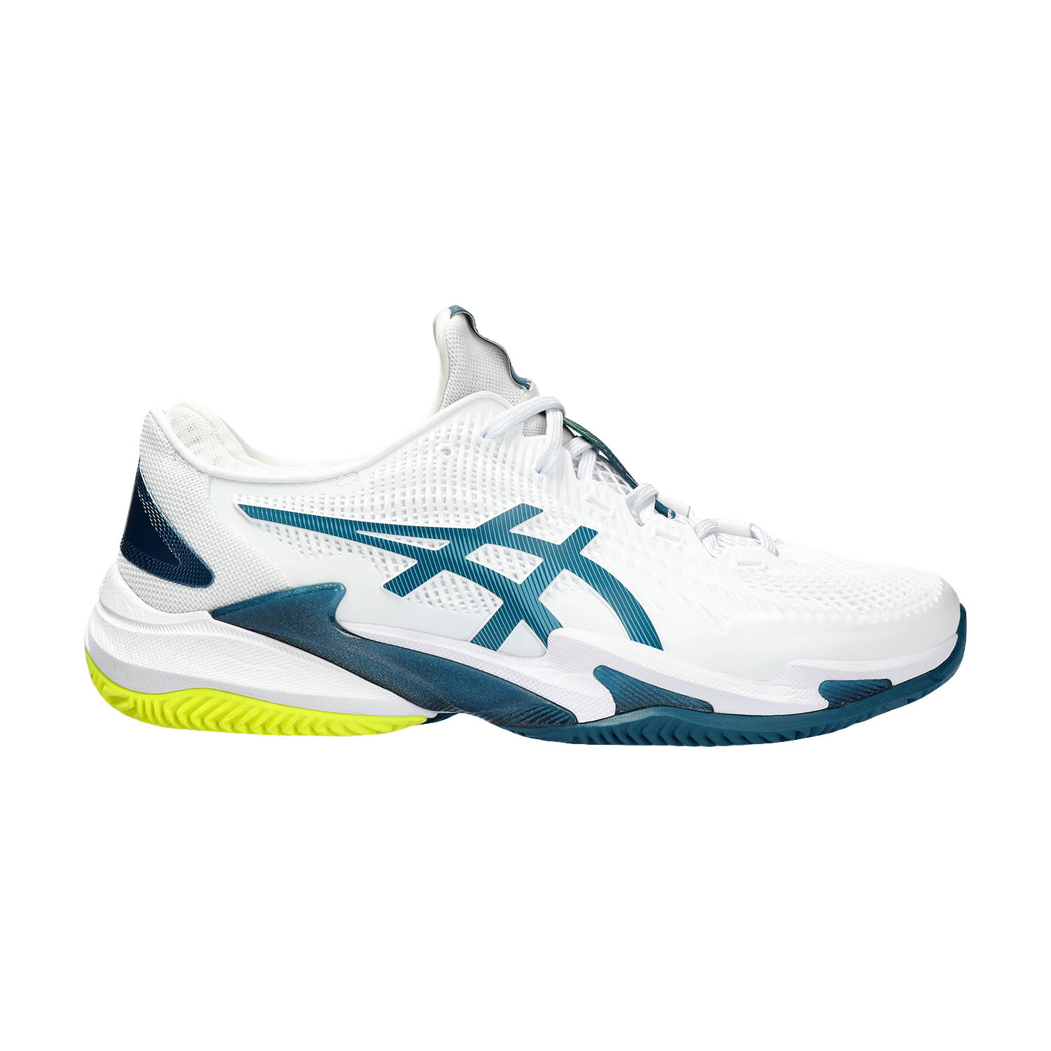 Asics Court FF 3 Clay Men's Tennis Shoes - White/Gris Blue