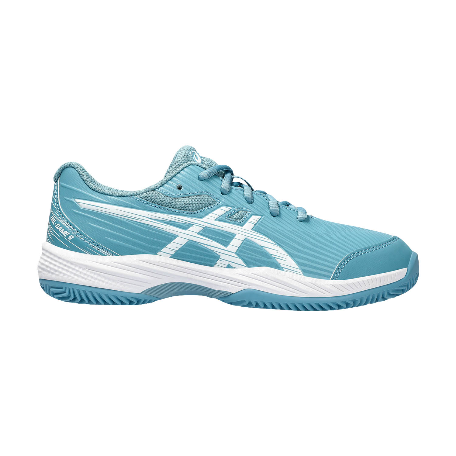 Asics Gel Game 9 GS Clay/OC Niños - Gris Blue/White