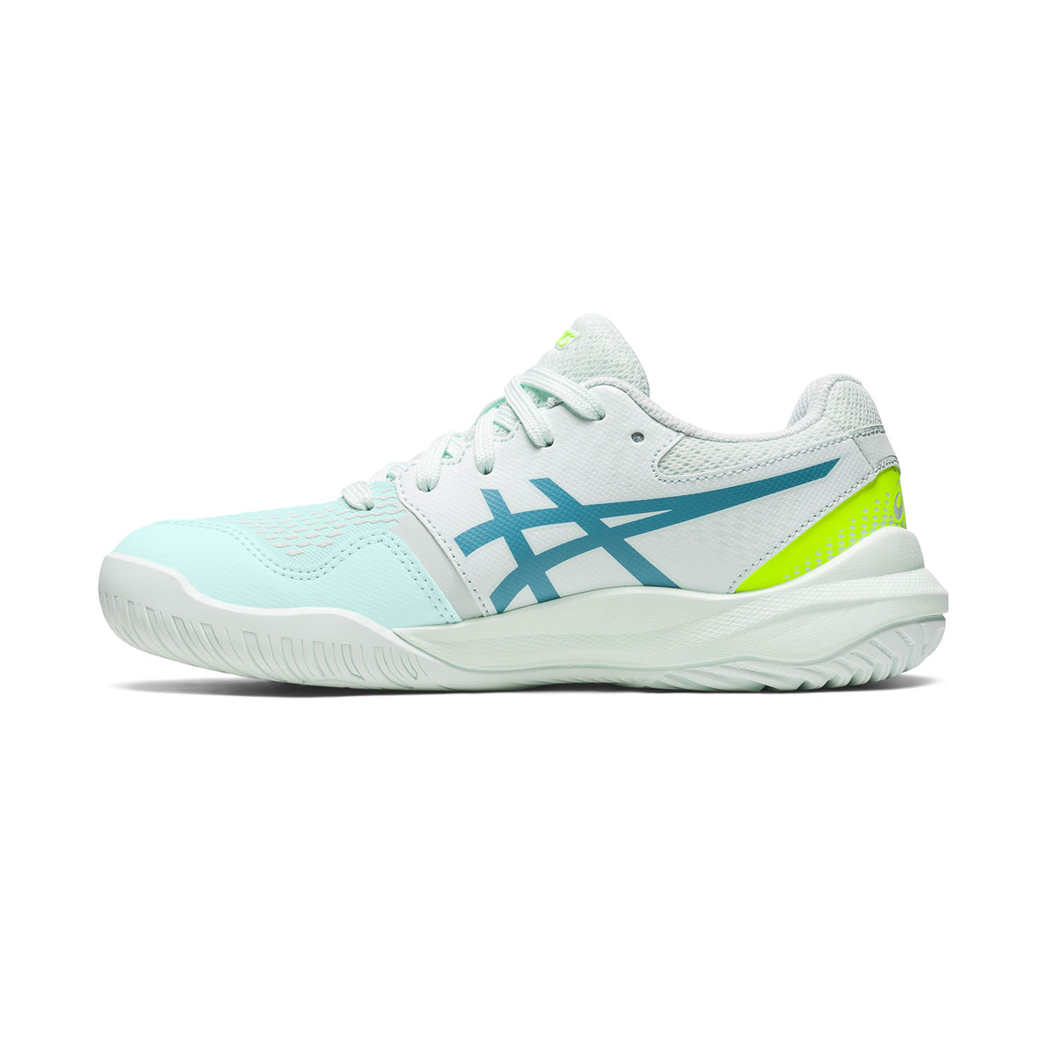 Asics Gel Resolution 9 GS Junior Tennis Shoe Mint/blue