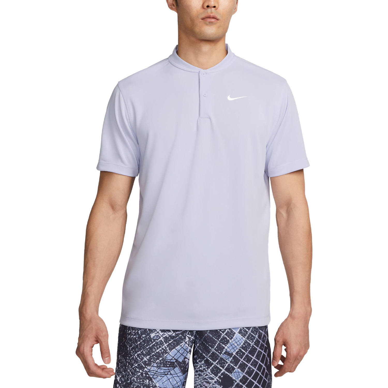 Nike Dri-FIT Blade Solid Men's Tennis Polo - Black/White