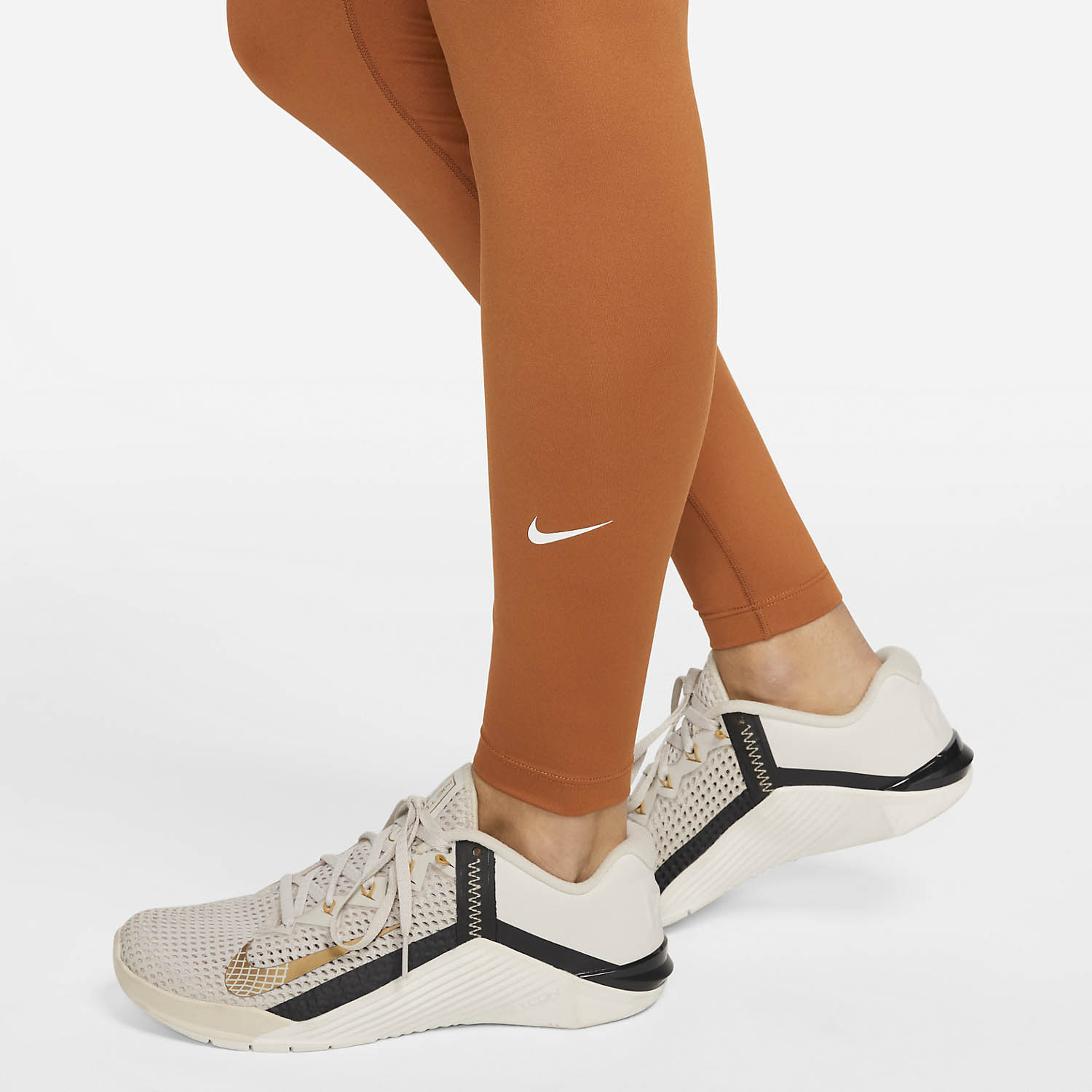 Nike One Tights - Dark Russet/White