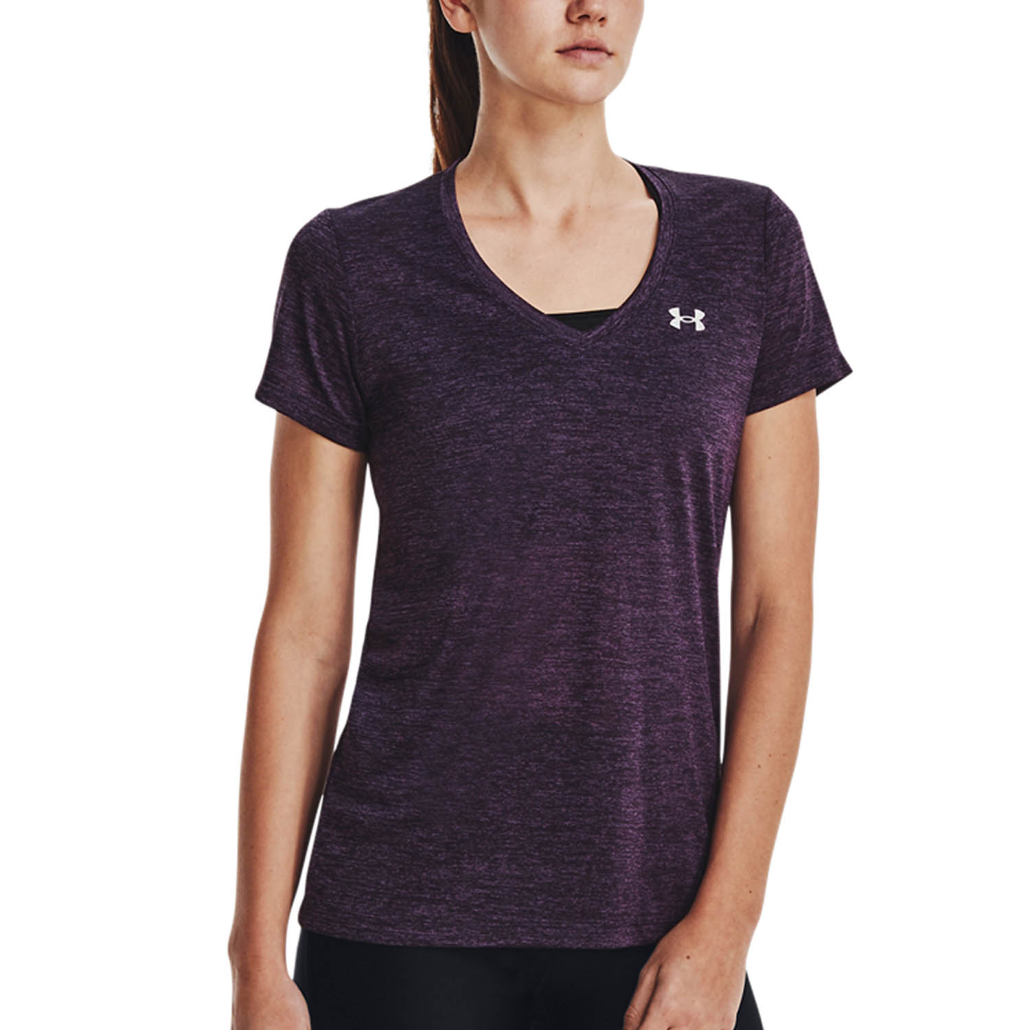 Purple Under Armour T Shirts Ladies Under Armour Tech Twist