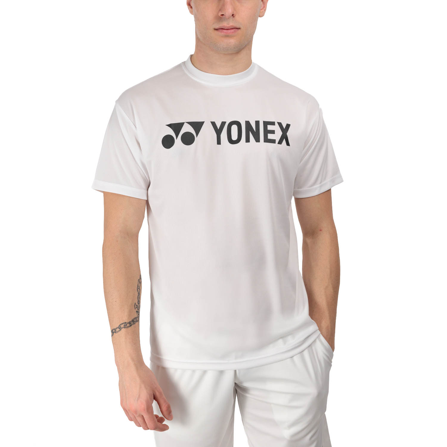 Yonex Club Logo Men's Tennis T-Shirt - White
