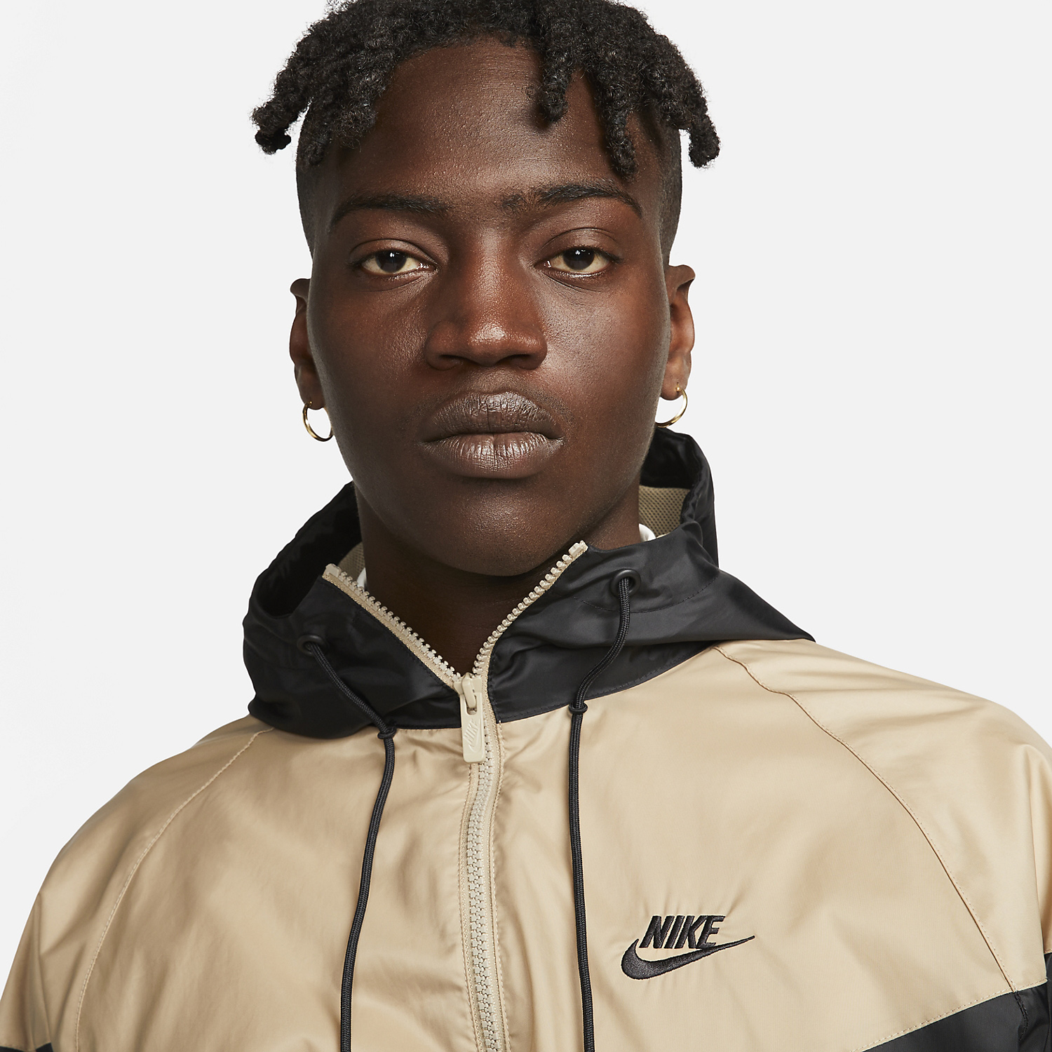 Nike Essentials Windrunner Men's Tennis Jacket - Black/Khaki