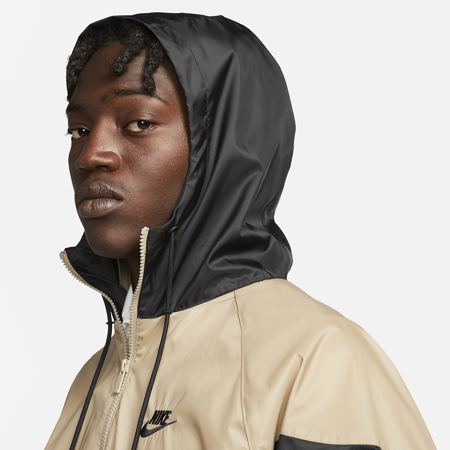 Nike Essentials Windrunner Men's Tennis Jacket - Black/Khaki