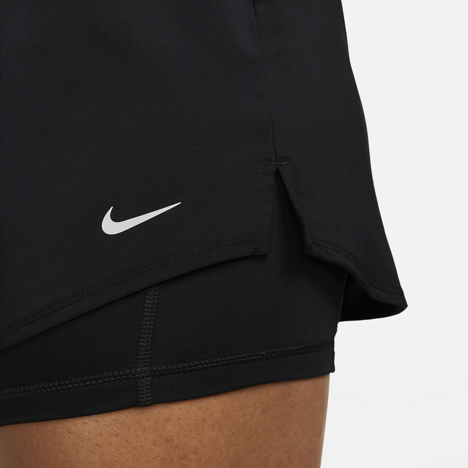 Nike One 2 in 1 3in Pantaloncini - Black/Reflective Silver