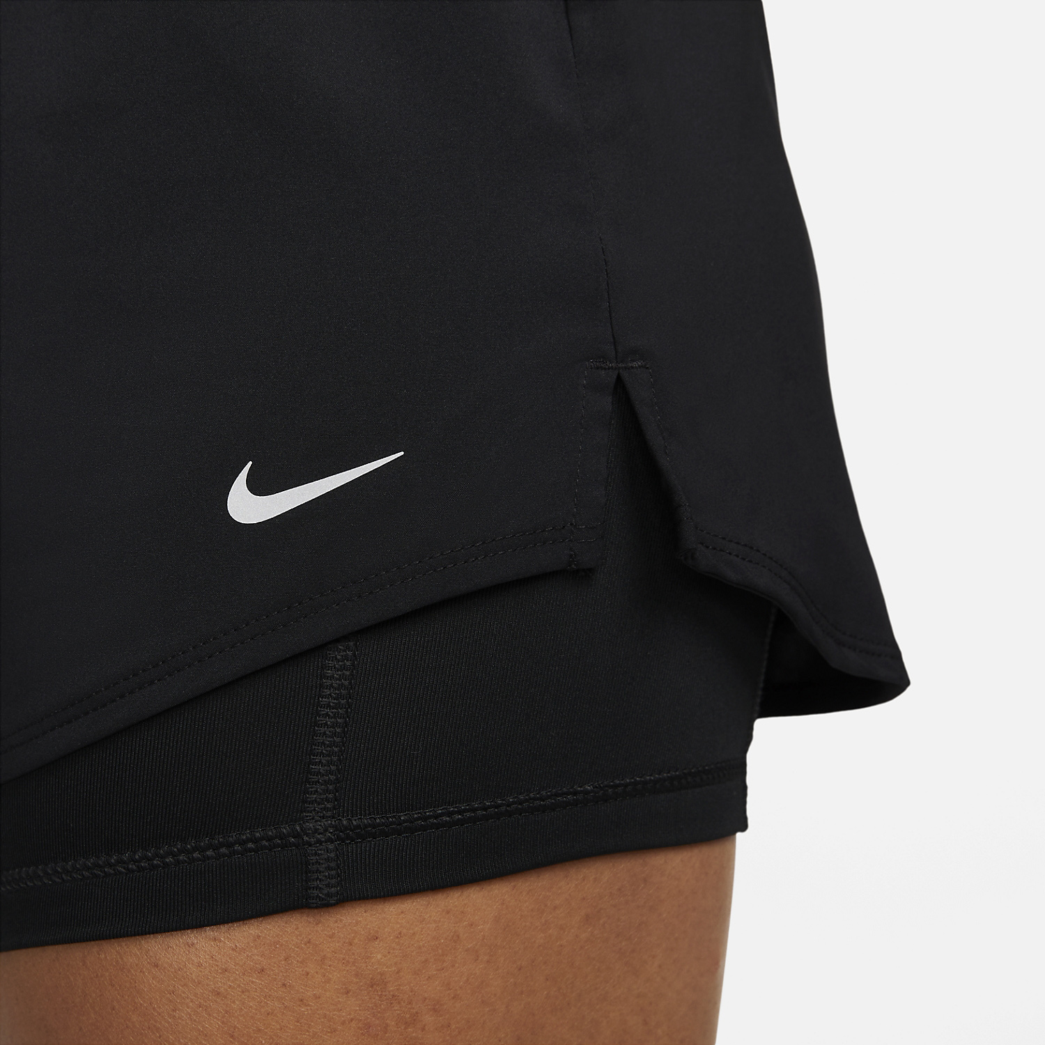 Nike One 2 in 1 3in Shorts - Black/Reflective Silver