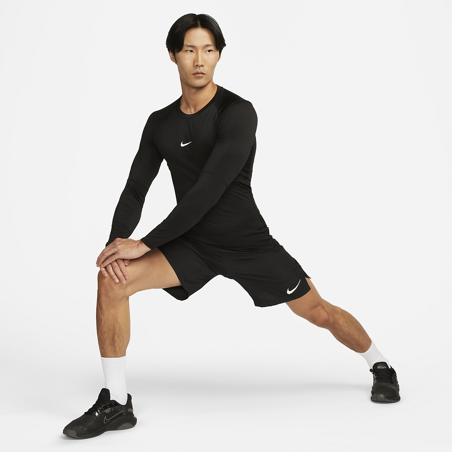 Nike Dri-FIT Pro Men's Tennis Shirt - Black/White