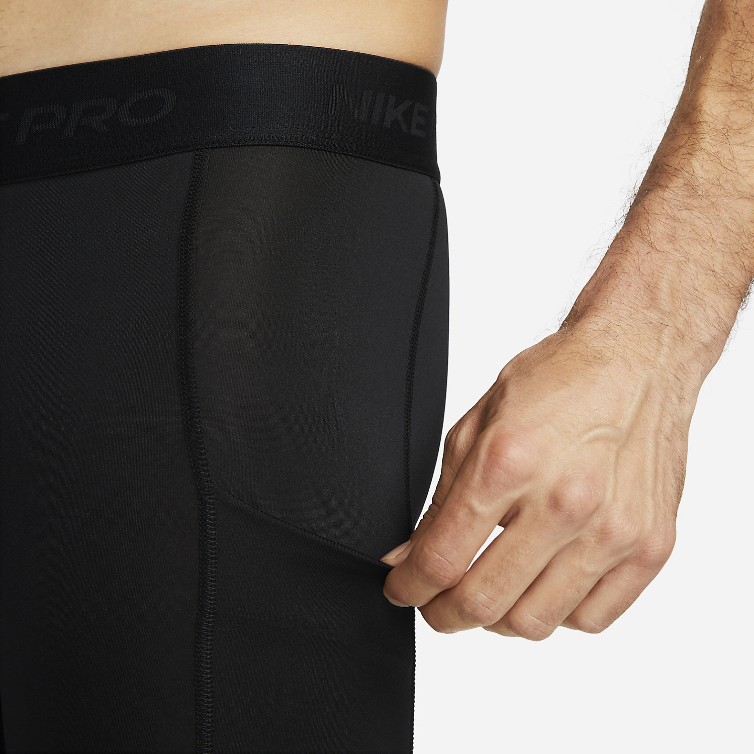 Nike Dri-FIT Pro Long Tights - Black/White