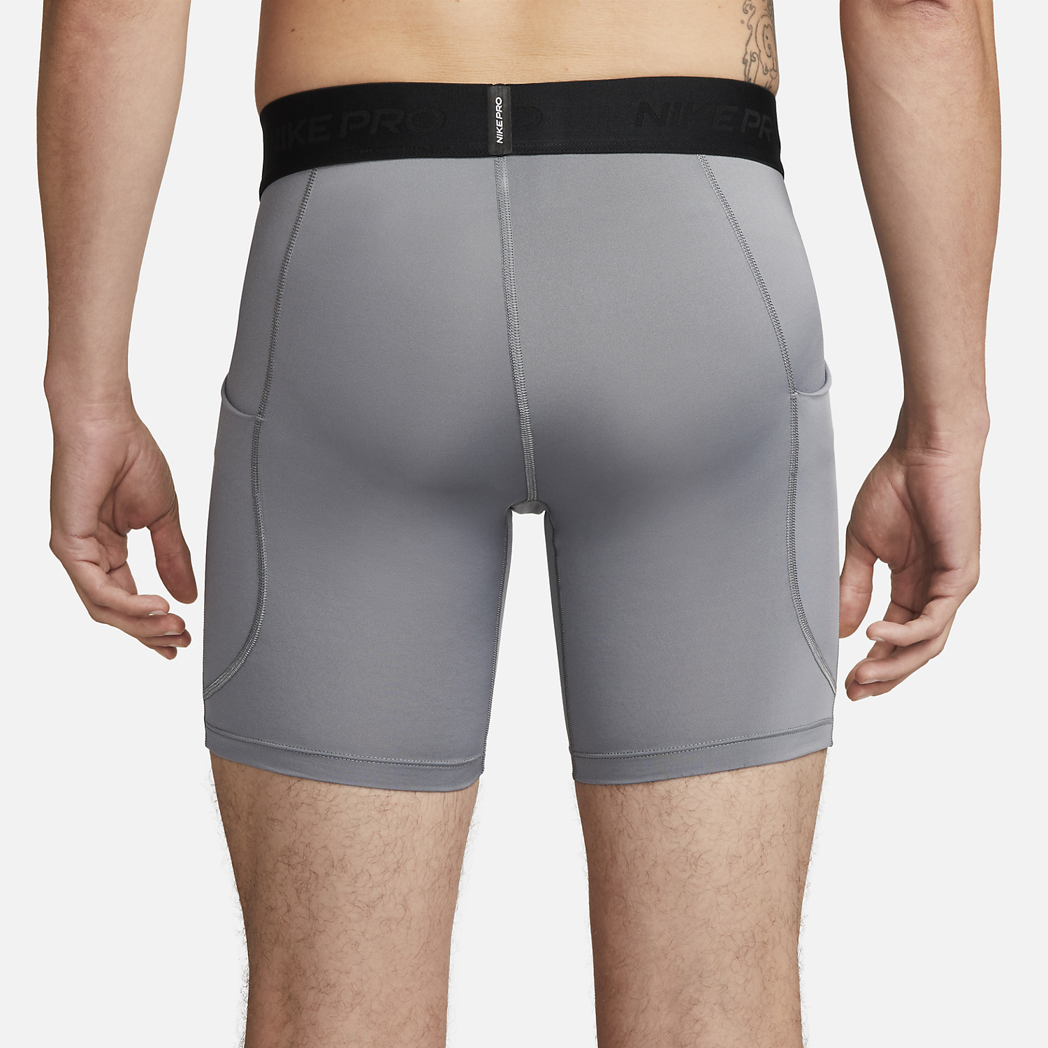 Nike Dri-FIT Pro Men's Tennis Short Tights - Smoke Grey/Black