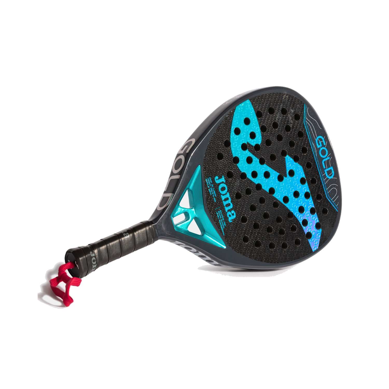 Joma Gold Pro Padel Racket - Black Turquoise