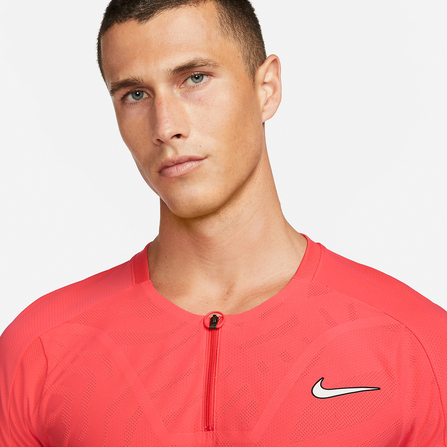 Nike Court Dri-FIT ADV Slam Polo - Ember Glow/White