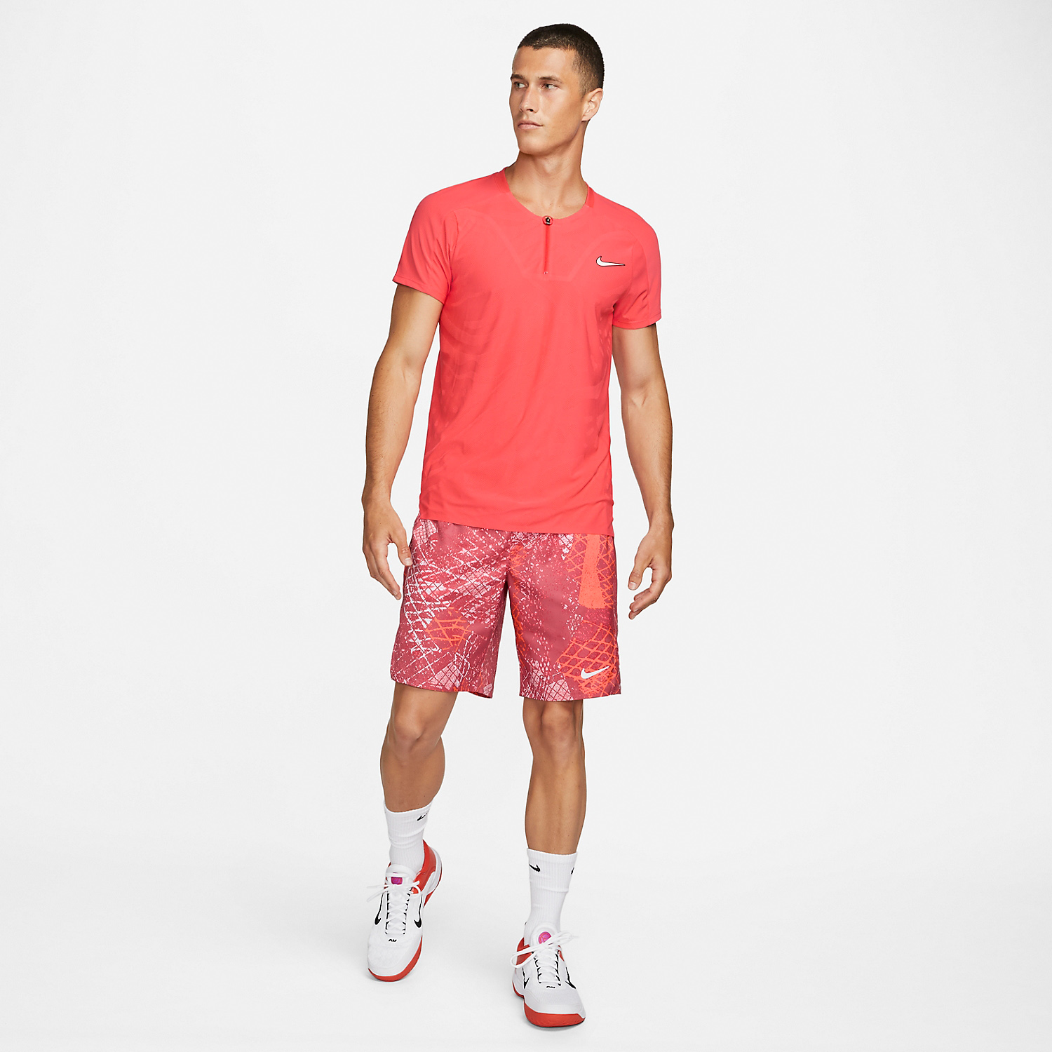 Nike Court Dri-FIT ADV Slam Polo - Ember Glow/White