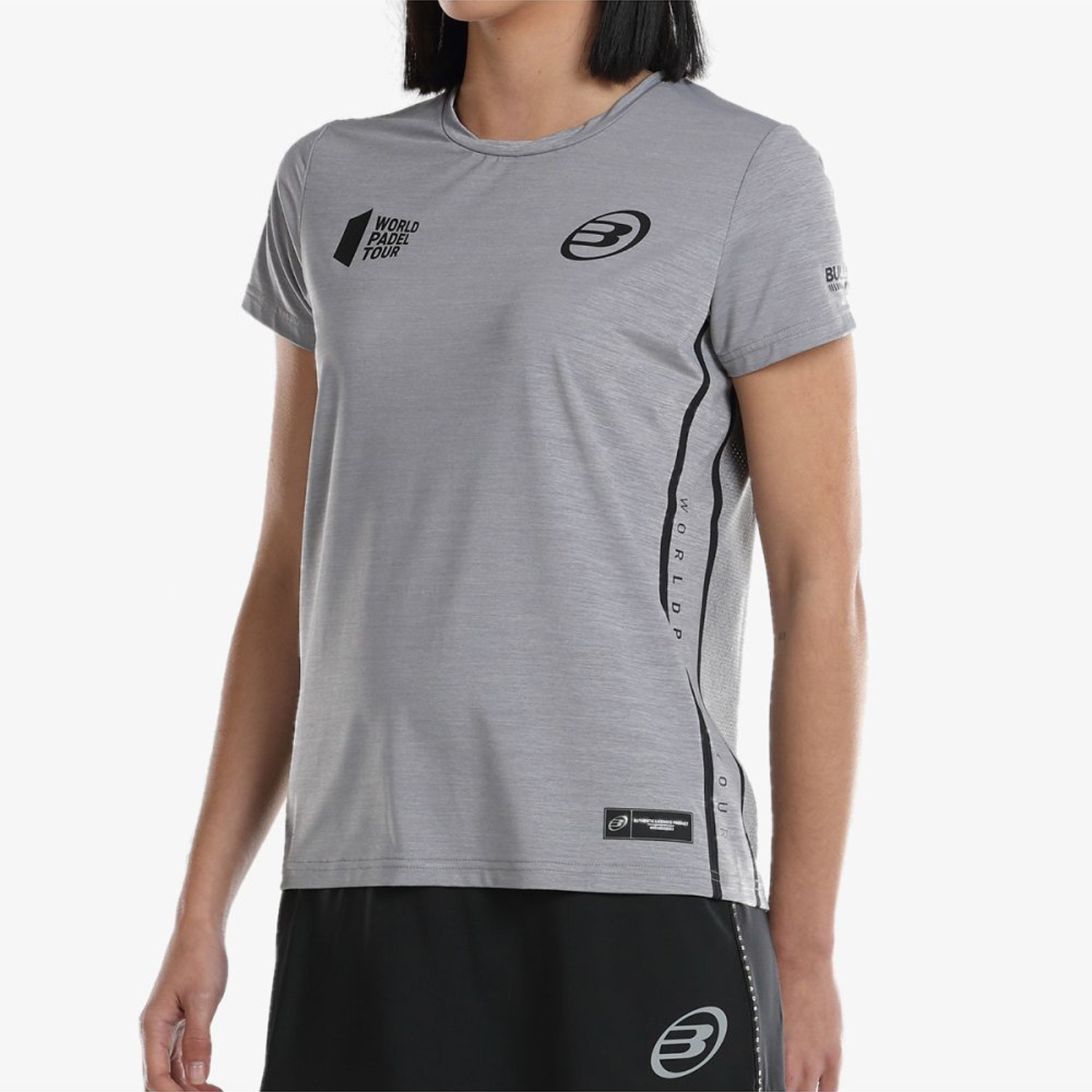 Bullpadel Llama Women's Padel T-Shirt Gris Medio Vigore
