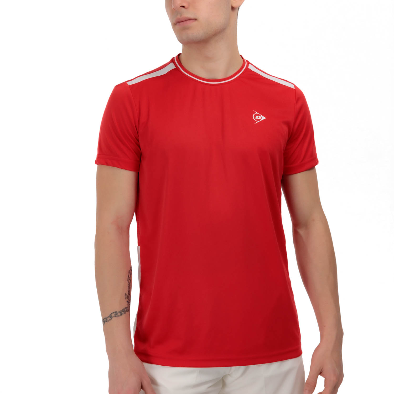 Dunlop Club Crew T-Shirt - Red/White