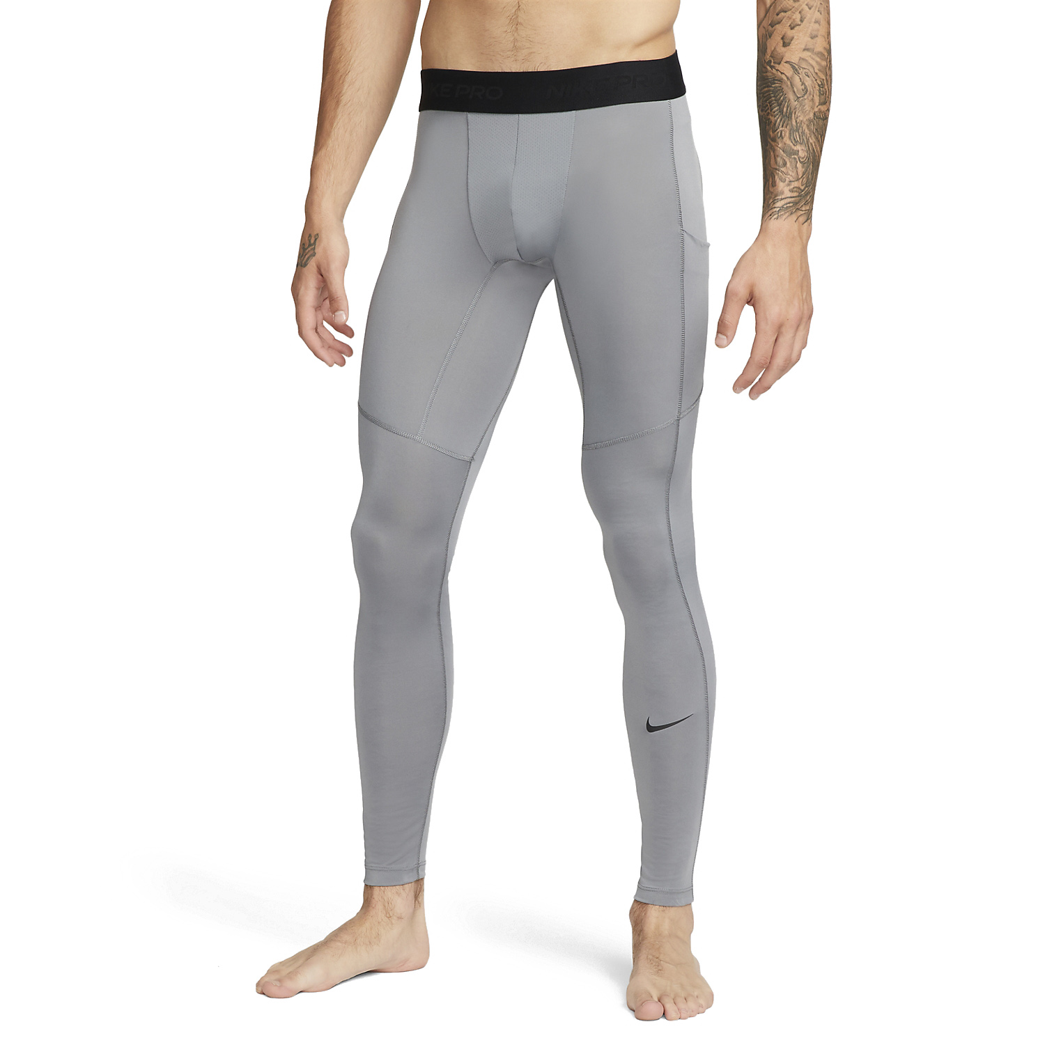 Nike Dri-FIT Pro Long Tights - Smoke Grey/Black