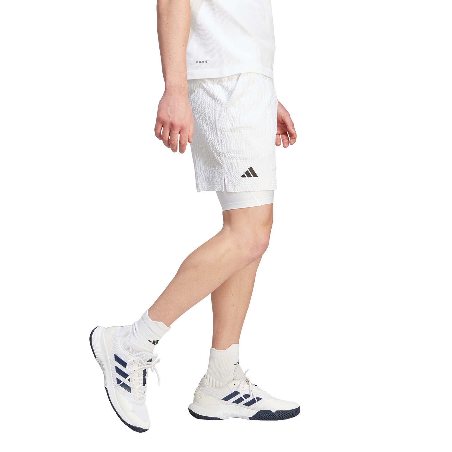 adidas Pro 2 in 1 7in Pantaloncini - White