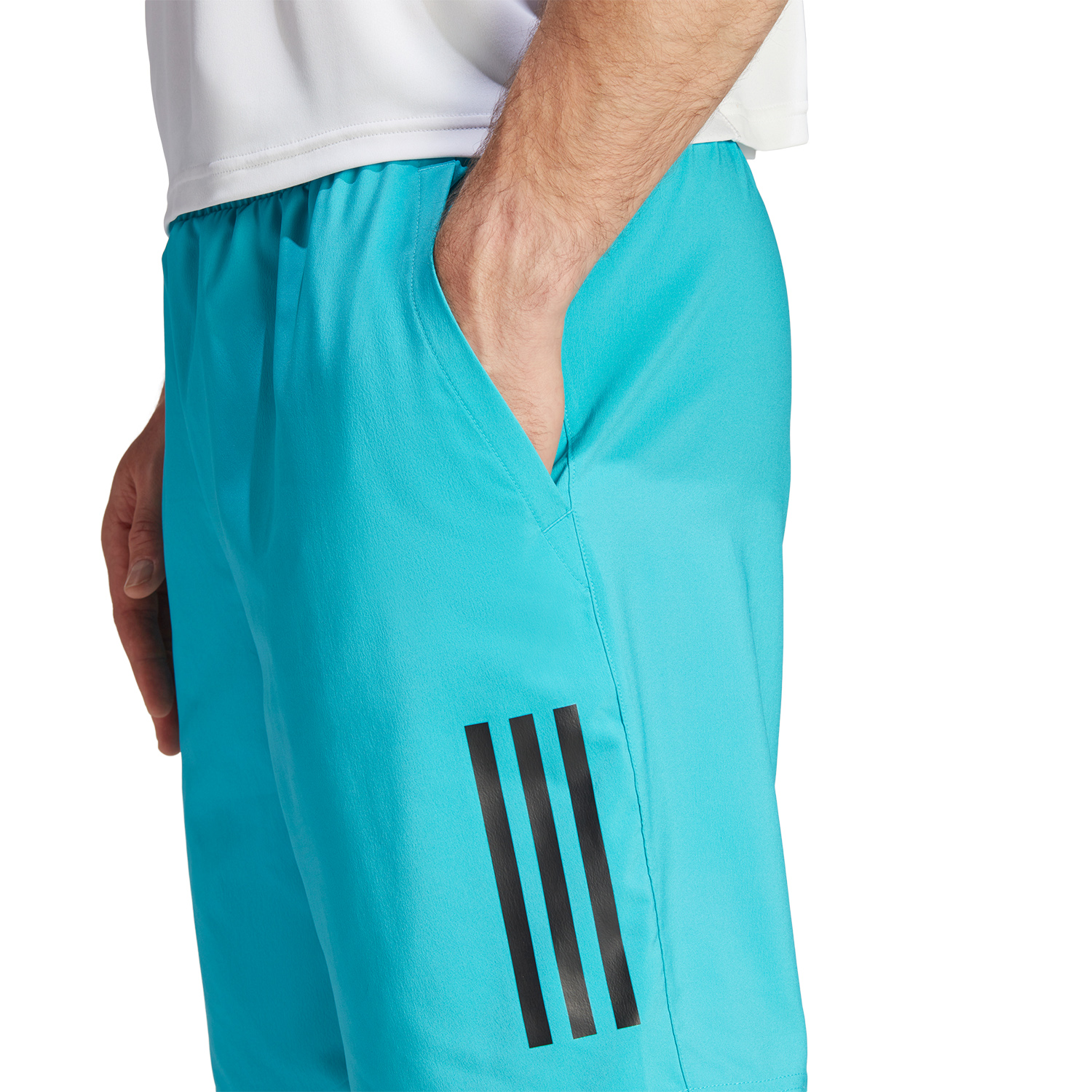 adidas Club 3 Stripes 8in Pantaloncini - Lucid Cyan