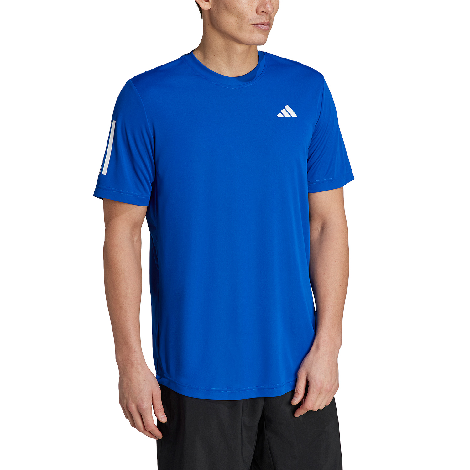 adidas Club 3 Stripes Men's Tennis T-Shirt - Bold Orange
